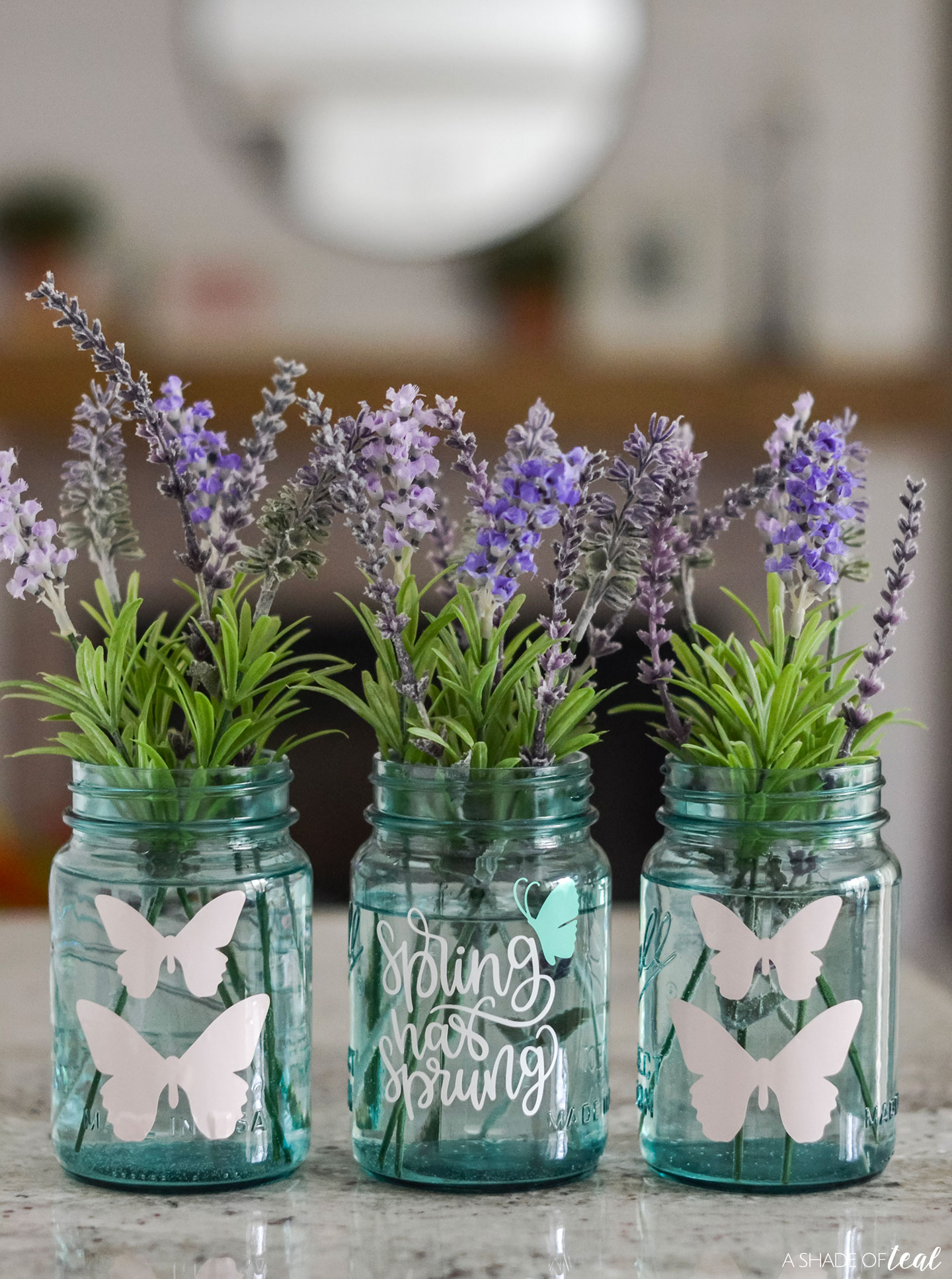 Cricut Diy Spring Butterfly Mason Jar Vases