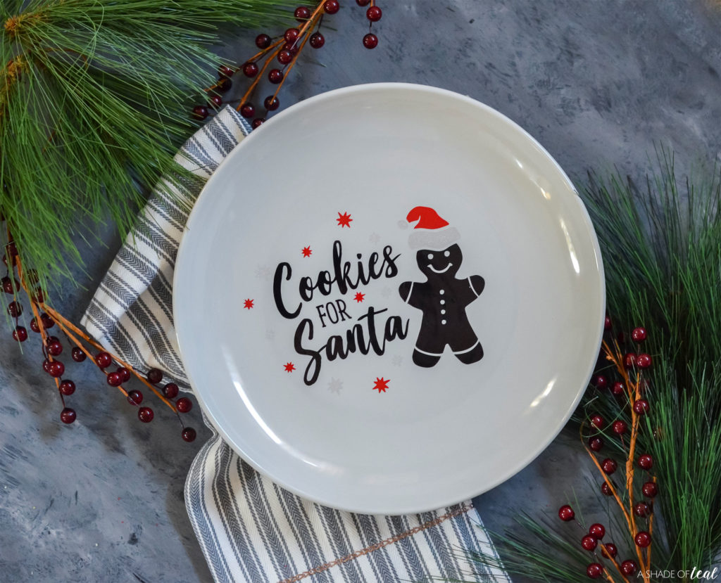 Christmas Cookies for Santa Plate