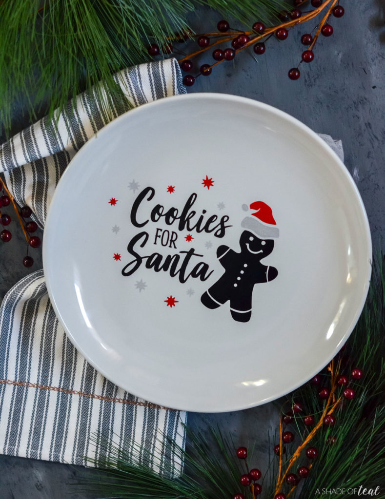 Christmas Cookies for Santa Plate