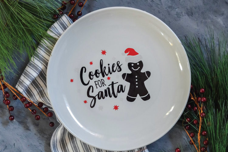 Christmas Cookies for Santa Plate